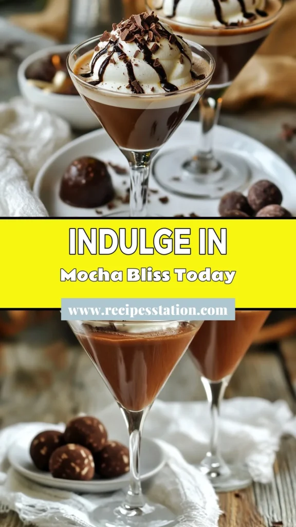 Indulge in this Baileys Mocha Martini Deluxe, a must-try mocha recipe that combines espresso, cocoa, and whipped cream for an irresistible treat! Perfect for lovers of decadent coffee drinks, this espresso chocolate drink is drizzled with chocolate syrup to create a delicious dessert experience. Serve it at your next gathering and wow your guests! Save this recipe today for a luscious whip-cream mocha moment! #MochaRecipe #DecadentCoffeeDrinks #EspressoChocolateDrink #WhippedCreamMocha