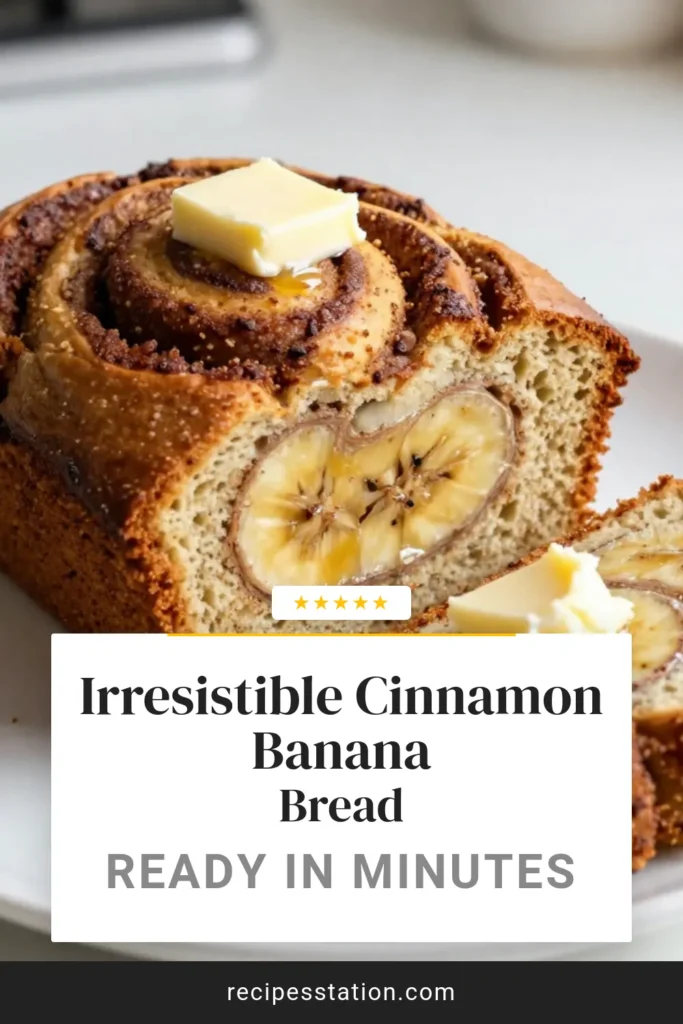Indulge in this easy banana bread recipe and enjoy the warm flavors of homemade cinnamon swirl banana bread. This moist banana bread with cinnamon swirls delights with every slice. Perfect for breakfast or a snack, our cinnamon banana bread recipe is simple to make and will impress your family and friends. Ready to try it? Click for the full recipe and add this treat to your baking list! #BananaBread #CinnamonBread #BakingRecipes #HomemadeGoodness