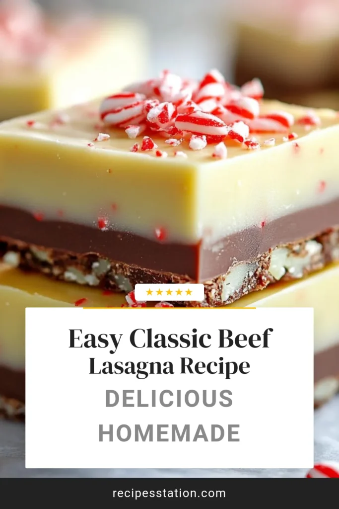 Indulge in the joy of the season with this easy peppermint fudge recipe! Perfect as a Christmas fudge dessert, this homemade fudge for holidays combines rich semi-sweet and white chocolate with a refreshing peppermint twist. Melt-in-your-mouth and visually stunning, these festive peppermint treats are sure to impress. Try it out and spread the holiday cheer! Save this recipe for your festive gatherings. #PeppermintFudge #ChristmasTreats #HolidayBaking #EasyFudge