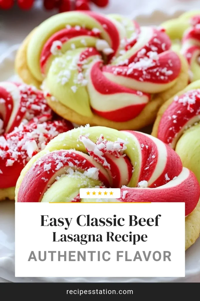 Get ready to delight your holiday guests with these irresistible Candy Cane Cookies! Perfect for Christmas baking, these festive dessert ideas are a must-try in your collection of holiday cookie recipes. With a delicious peppermint flavor and vibrant colors, these Peppermint Swirl Cookies will bring cheer to any gathering. Bake a batch today, and watch them disappear! Save this recipe for your next festive occasion! #CandyCaneCookies #HolidayCookieRecipes #FestiveDessertIdeas #ChristmasBaking