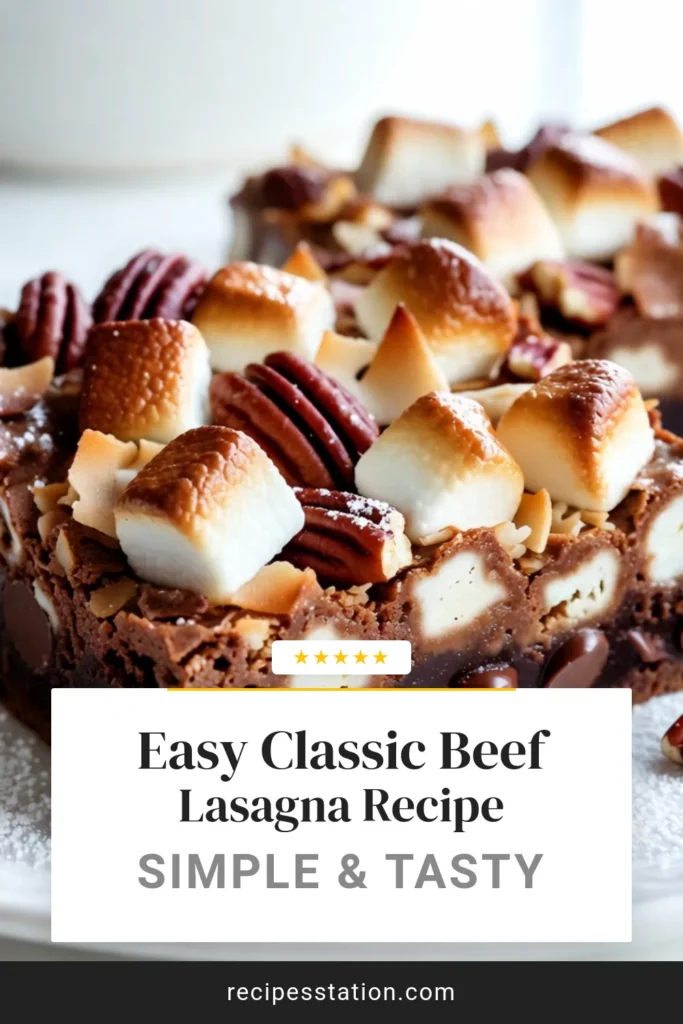 Dive into the holiday spirit with these delicious Holiday Magic Layer Brownies! This festive brownie recipe combines layers of rich chocolate coconut pecan brownies topped with fluffy mini marshmallows, creating the perfect holiday dessert bars. Impress your guests this Christmas with these irresistible brownie treats. Save this recipe to delight your friends and family this season! #HolidayLayerBrownies #FestiveTreats #ChocolateCoconutPecanBrownies #ChristmasDesserts