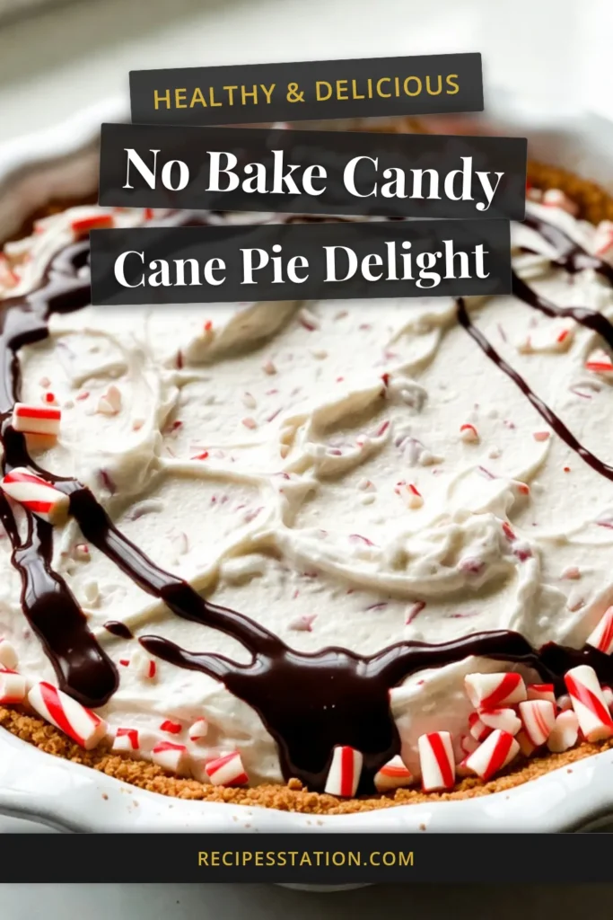 Indulge this holiday season with our delicious No-Bake Candy Cane Pie, the perfect easy peppermint pie for your festive gatherings. This stunning Christmas candy cane dessert features a creamy filling with crushed candy canes, all set in a buttery graham cracker crust. Assemble in just 30 minutes and chill for a delightful holiday dessert recipe that everyone will love. Save this recipe for your holiday treats! #NoBakeCandyCanePie #HolidayDessert #FestivePie #PeppermintTreats