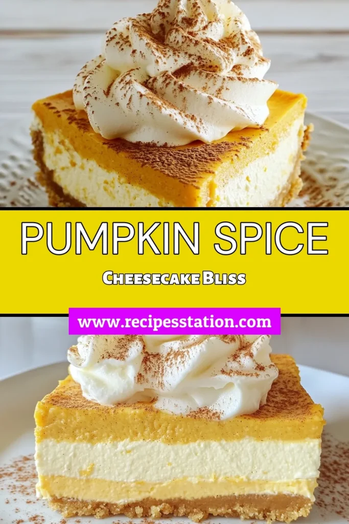 Indulge in the ultimate fall dessert with this Pumpkin Spice Cheesecake Twist! This easy pumpkin cheesecake recipe combines creamy cheesecake with pumpkin puree and warm spices for a delightful treat. Perfect for gatherings, your friends will love this cheesecake with pumpkin puree. Try this delicious pumpkin spice cheesecake and enjoy every bite. Save this recipe for your fall dessert recipes collection! #PumpkinCheesecake #FallDesserts #PumpkinSpice #CheesecakeRecipe