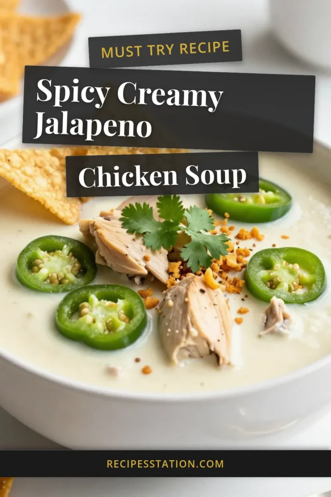 Discover the mouthwatering Jalape&ntilde;o Popper Chicken Soup, the ultimate creamy chicken soup recipe for spice lovers! This easy soup recipe combines tender chicken, zesty jalape&ntilde;os, and cheesy goodness for a delightful kick. Perfect for a cozy night in or gatherings, this spicy chicken soup is sure to impress. Try this jalape&ntilde;o chicken recipe today and warm up with a bowl of deliciousness. Save this recipe for later! #JalapenoPopper #SoupRecipes #EasyRecipes #SpicySoup