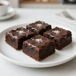 To make your Brownie Fudge with Chocolate Ganache, gather these simple ingredients: - 1 cup unsalted butter, melted - 2 cups granulated sugar - 1 cup packed brown sugar - 4 large eggs - 1 tablespoon pure vanilla extract - 1 cup all-purpose flour - 1 cup unsweetened cocoa powder - 1 teaspoon baking powder - 1/2 teaspoon fine sea salt - 1 cup semi-sweet chocolate chips For the chocolate ganache, you will need: - 1 cup heavy cream - 8 ounces semi-sweet chocolate, finely chopped - 1 tablespoon unsalted butter Using high-quality ingredients makes a big difference. Here are my best tips: - Butter: Use unsalted butter for control over salt levels. Melt it gently to keep it smooth. - Sugars: Mixing granulated and brown sugar adds depth. Brown sugar gives moisture and chewiness. - Cocoa Powder: Use unsweetened cocoa for rich flavor. Dutch-processed cocoa can add a smooth taste. - Chocolate Chips: Semi-sweet chips melt well. You can mix in dark or milk chocolate for variety. - Eggs: Fresh eggs help lightness. Bring them to room temperature for better mixing. If you have allergies, you can make smart swaps: - Butter: Use coconut oil or vegan butter for dairy-free options. - Eggs: Replace each egg with 1/4 cup unsweetened applesauce or 1 tablespoon ground flaxseed mixed with 2.5 tablespoons water. - Flour: Gluten-free all-purpose flour works well in this recipe. Just ensure it has a binding agent. - Sugars: You can use coconut sugar as a lower-glycemic option. Just keep the measurements the same. These adjustments let everyone enjoy this treat! {{ingredient_image_2}} Start by preheating your oven to 350&deg;F (175&deg;C). Grab a 9x13 inch baking pan. Grease the pan well, then line the bottom and sides with parchment paper. Let the edges hang over the sides. This makes it easy to lift the brownies out later. In a large mixing bowl, combine one cup of melted unsalted butter with two cups of granulated sugar and one cup of packed brown sugar. Use a whisk to mix these until smooth. Beat in four large eggs, one at a time. Whisk well after each egg. This helps the mixture blend nicely. Next, stir in one tablespoon of pure vanilla extract until everything is smooth. In another bowl, sift together one cup of all-purpose flour, one cup of unsweetened cocoa powder, one teaspoon of baking powder, and half a teaspoon of fine sea salt. Slowly fold this dry mix into the wet mix using a spatula. Be gentle to keep your batter fudgy. Now, stir in one cup of semi-sweet chocolate chips. Pour the brownie batter into the prepared pan. Use a spatula to smooth the top. Bake for 25 to 30 minutes. To check if they are done, insert a toothpick in the center. It should come out with a few moist crumbs. Let the brownies cool in the pan on a wire rack. To make your brownie fudge fudgy, follow these steps: - Use melted butter. It adds richness and moisture. - Mix the dry and wet ingredients gently. Don&rsquo;t overmix; this keeps it dense. - Bake just until set. A few moist crumbs on your toothpick means it&rsquo;s done. Fudgy brownies should feel soft and slightly underbaked in the center. This gooey texture is key. For a smooth ganache, heat the cream but don&rsquo;t boil it. Here&rsquo;s how: - Chop the chocolate finely. This helps it melt quickly and evenly. - Pour the hot cream over the chocolate. Let it sit for a minute before whisking. - Add a bit of butter for shine and richness. If the ganache is too thick, warm it slightly. If too thin, let it cool to thicken. Here are some common mistakes to steer clear of: - Overmixing the batter. This makes brownies cake-like, not fudgy. - Not checking the brownies in time. They can go from perfect to overbaked quickly. - Skipping the parchment paper. This helps with easy removal. Remember, practice makes perfect. Each time you make these, you&rsquo;ll learn something new! Pro Tips Use Quality Chocolate: The flavor of your brownies will greatly depend on the quality of the chocolate you use. Opt for high-quality semi-sweet chocolate for the best taste. Don&rsquo;t Overbake: To achieve that fudgy texture, keep an eye on your brownies as they bake. They should be slightly underbaked when you take them out of the oven. Chill Before Cutting: For cleaner cuts, refrigerate the brownies for at least an hour before slicing them. This will help them hold their shape better. Experiment with Toppings: Feel free to get creative with toppings! Try adding chopped nuts, mini marshmallows, or a drizzle of caramel for a unique twist. {{image_4}} You can easily add flavors to your brownie fudge. For a minty twist, add 1 teaspoon of peppermint extract to the batter. If you love coffee, mix in 1 tablespoon of instant coffee granules. Want a nutty flavor? Stir in 1 cup of chopped walnuts or pecans before baking. Each option adds a fun twist to your treat. Toppings can take your brownie fudge to the next level. Try these ideas: - Crushed Oreos for a cookie crunch. - A handful of mini marshmallows for a gooey touch. - Drizzle caramel sauce for extra sweetness. - Fresh berries like raspberries or strawberries for a fruity contrast. Feel free to mix and match toppings to create your perfect bite. You can adapt this recipe to fit vegan or gluten-free diets. For vegan brownie fudge, swap the eggs for 1/4 cup of unsweetened applesauce for each egg. Use coconut or almond milk for the ganache. For gluten-free options, replace all-purpose flour with a gluten-free flour blend. These changes keep the dessert tasty without sacrificing flavor. To keep your brownie fudge fresh, store it in an airtight container. This helps prevent drying out. If you want, you can also wrap individual squares in plastic wrap. This makes it easy to grab one when you want a treat. Place the container in a cool, dry place away from direct sunlight. You can freeze brownie fudge for later. Wrap the entire batch or individual squares in plastic wrap. Then, put them in a freezer-safe bag. They can stay fresh in the freezer for up to three months. When you're ready to eat them, thaw them in the fridge overnight. For a warm dessert, microwave each square for about 10-15 seconds. When stored correctly, brownie fudge lasts about a week at room temperature. If kept in the fridge, it can last up to two weeks. The ganache may change texture over time, but it will still taste good. Just make sure to check for any signs of spoilage before you dig in! Yes, you can use different types of chocolate. Dark chocolate gives a rich taste. Milk chocolate makes it sweeter. White chocolate creates a creamy effect. Just remember to adjust the cream amount for the type you choose. This way, your ganache stays smooth. To check if the brownies are done, use a toothpick. Insert it in the center of the brownies. If it comes out with a few moist crumbs, they're ready. If it comes out clean, they may be overbaked. Keep an eye on the time. Baking usually takes 25-30 minutes. You can make the brownies a day ahead. Store them in an airtight container at room temperature. Wait to add the ganache until you are ready to serve. This keeps them fresh and prevents sogginess. Enjoy making these delicious treats ahead of time! In this article, we explored how to make delicious brownie fudge. I shared the key ingredients and offered tips to enhance quality. You learned about substitutions for allergies and how to prepare the baking pan. I provided clear steps for mixing wet and dry ingredients, plus tips for achieving a fudgy texture. Remember, small changes can create tasty variations. Proper storage keeps your brownie fudge fresh longer. With these insights, you can bake perfect brownie fudge that satisfies your cravings. Enjoy experimenting in the kitchen and make every batch your best!
