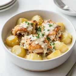 Crockpot Garlic Parmesan Chicken & Potatoes Delight